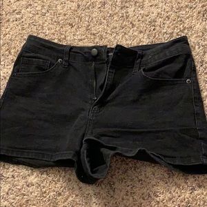 High Waisted Black Shorts